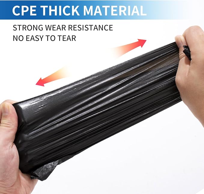 HUADYMEET Shoe Covers Disposable 200 Pack(100 Pairs) Large Shoe Covers Shoe Boot Covers Waterproof Shoes Protectors Covers Durable Boot&Shoes Covers for Indoors,One Size Fits All, 600g/Bag,Black