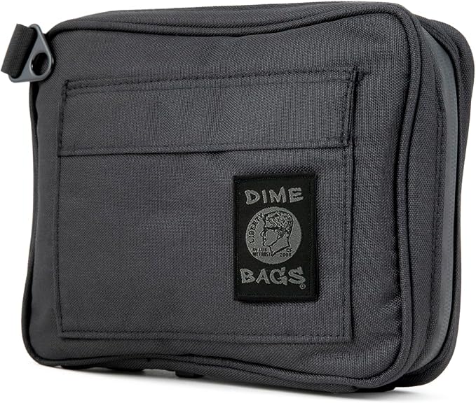 DIME BAGS Lockable Odor Sealing Padded Pouch, 3-Digit Combo Lock & Hidden Storage Pocket, Carbon Lined Scent Protection Boss