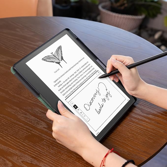 CoBak Case for Kindle Scribe - All New PU Leather Cover with Auto Sleep Wake Feature for Kindle Scribe 10.2" 2022 & 2024 Released with Pen Holder