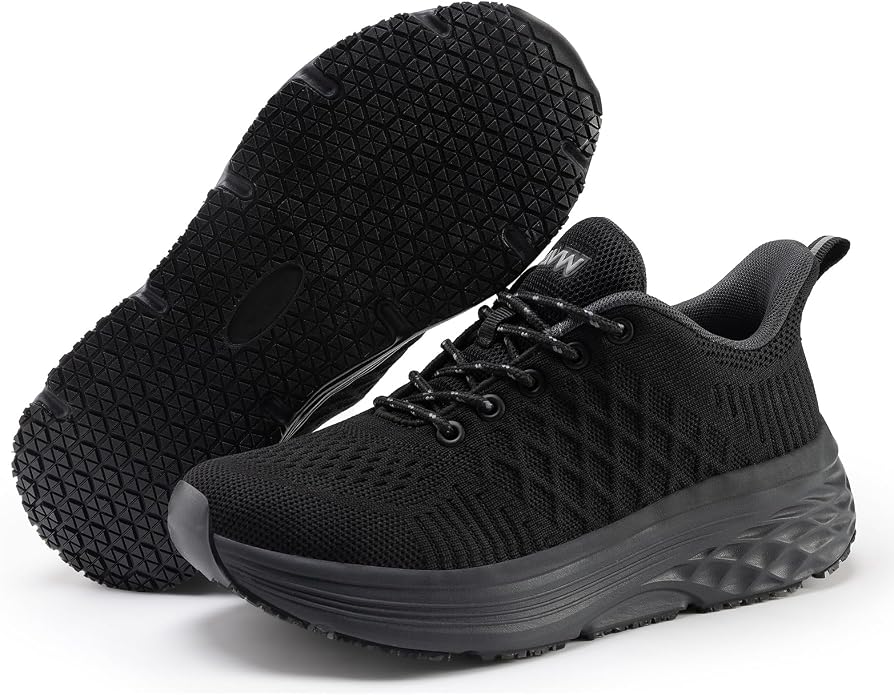 AVW Womens Non Slip Work Shoes Water Resistant Walking Sneakers Food Service Chef Kitchen Shoes