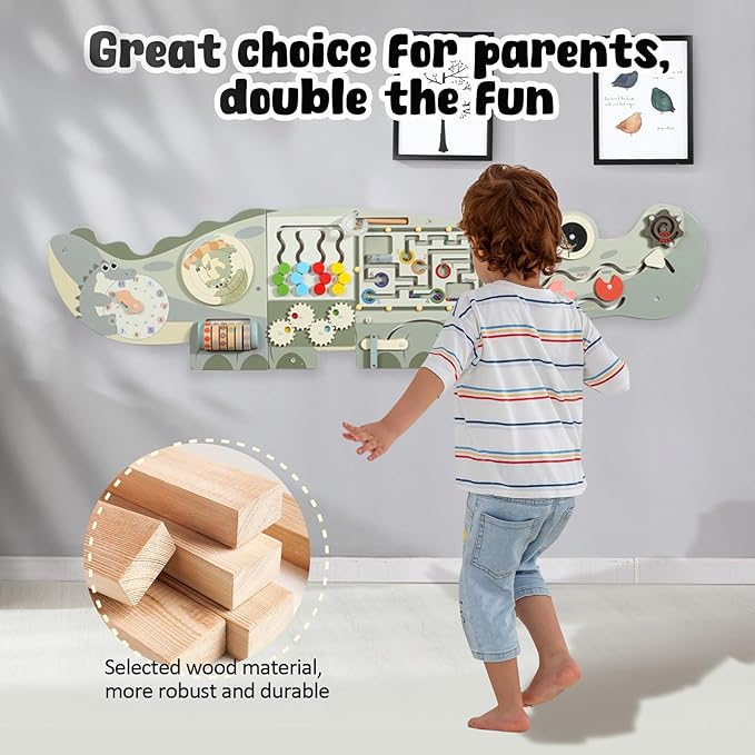 Sensory Wall Panel for Kids Activity Wall Busy Board Panels, Montessori Sensory Toys, Toddler Learning Activity Center
