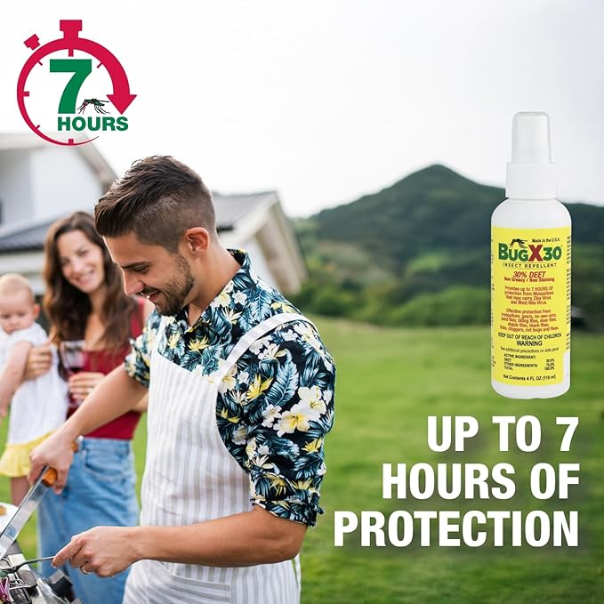 CoreTex Bug X 30 Mosquito, Tick, & Insect Repellent Spray with 30% DEET - 2oz Bottle of Bug Repellent for Up to 7+ Hours of Protection Against 12 Types of Insects