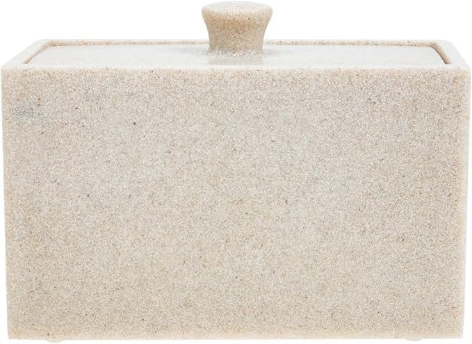 Zerodeko Cotton Swabs Storage Case Lid Compartment Cotton Pad Organizer for Bathroom Premium Quality Container Space-saving Design for Tidy Organization