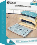 Vacuum Storage Bags with Electric Pump, Compression Packing Bags for Travel Luggage, Space Saver for Clothing Clothes Bedding Blankets Pillows, 10 X-Jumbo