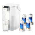 Waterdrop ED01W Electric Water Filter Pitcher with 4 Filters, Reduce 99.6% of Lead and 45+ Impurities, 15-Cup 200-Gallon Capacity, Rechargeable Instant Dispenser, NSF/ANSI 42&53&401&372, White