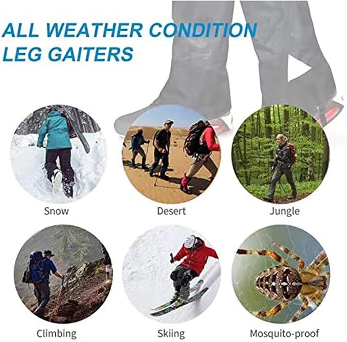 Outdoor Waterproof Leggings Trekking Breathable Leggings Mudguard Jungle Anti-Snake Bite Shoe Cover (Color: A, Size: One Size)