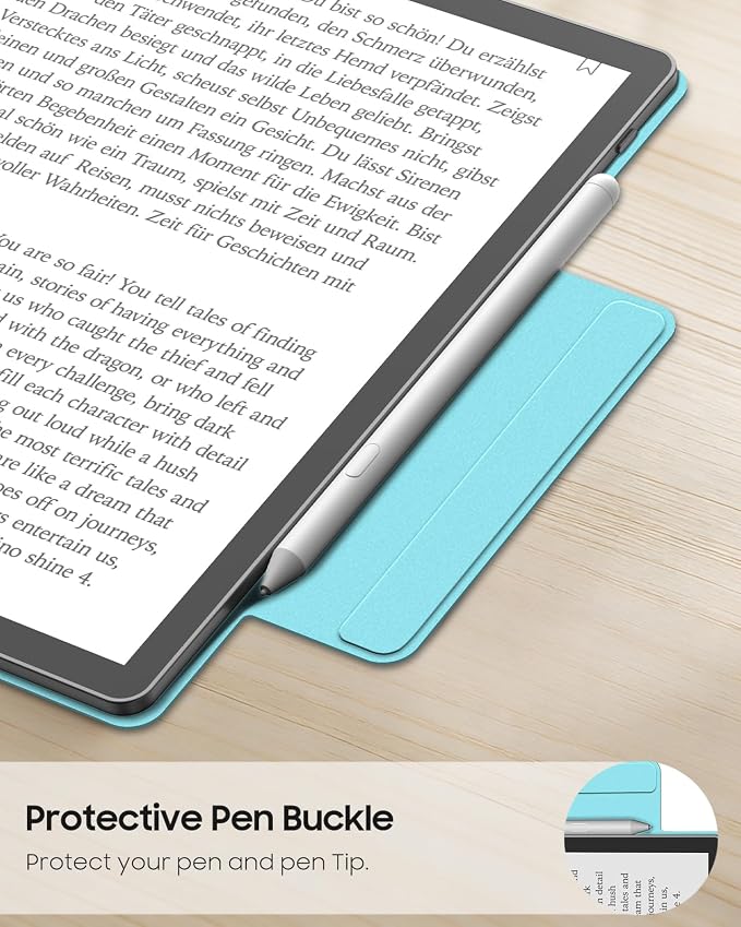 Fintie Case for 11" Kindle Scribe 2025 (3rd Gen) and Kindle Scribe Colorsoft 2025 (1st Gen), Slim Lightweight Multi-Viewing Angles Stand Detachable Magnetic Cover with Pen Buckle, Blossom