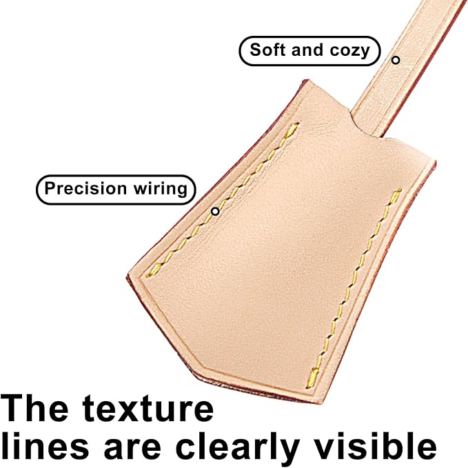 Genuine Leather Bag Decorative Hang Tag for Speedy 25 30 35,Luggage Tag, Suitcase Tag(TAG-Apricot)