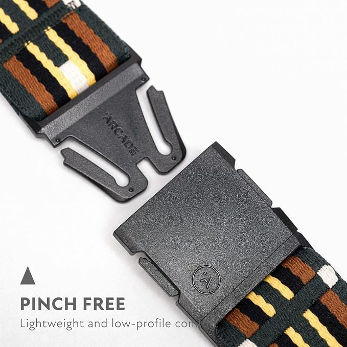 Arcade Belts A2 Unisex Adventure Belt: Heavy Duty Stretch, Metal Free Buckle