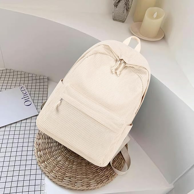Bluboon School Backpack for Teen Girls Bookbags Elementary High School Corduroy Laptop Bags Women Travel Daypacks