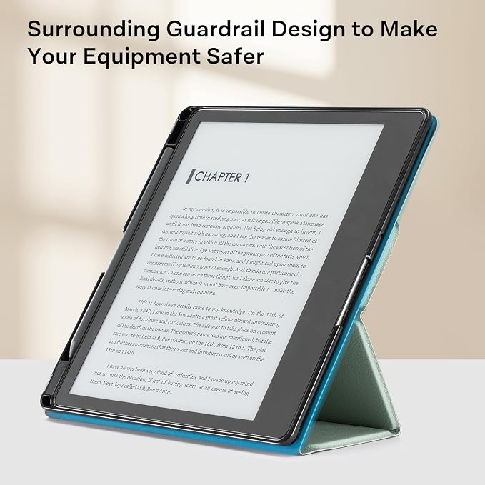 CoBak Stand Case for Kindle Scribe - Premium Folio Leather Cover with Pen Holder, Auto Sleep/Wake - Compatible with 10.2 Inch Kindle Scribe (2022/2024 Release) | Premium