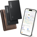 Wallet Tracker Card 2 Pack - Compatible with Apple Find My iOS Only, Bluetooth Tracker, 0.08in Slim, IP68 Waterproof, Item Locator for Luggage, Passports, Purse, Gift for Men Women