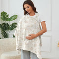 Muslin Nursing Cover for Baby Breastfeeding, Breathable 100% Cotton Breastfeeding Cover with Rigid Hoop for Mother Nursing Apron (Floral Love)