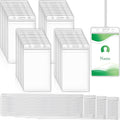 Zonon 150 Pack Clear Luggage Tags Bulk Bag Tag Badge Holder for Suitcases Waterproof Zip Identification ID Card Holder with Clear Loop Straps Business Travel and Office Supplies (10 Mil)