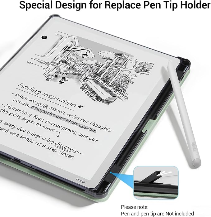 CoBak Case for 11" Kindle Scribe 3rd Generation 2025, Kindle Scribe Colorsoft - All New PU Leather Cover with Auto Sleep Wake, Pen Holder for Scribe 11" 2025 Released