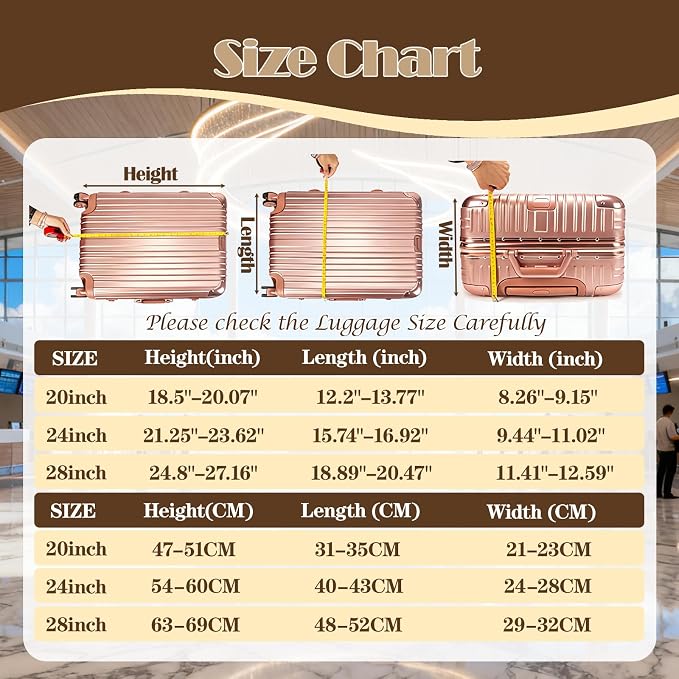 3 PCS Clear Suitcase Covers for Luggage, 20" 24" 28" Luggage Protector Suitcase Cover TSA Approved Waterproof Transparent PVC Protector (20"+24"+28")