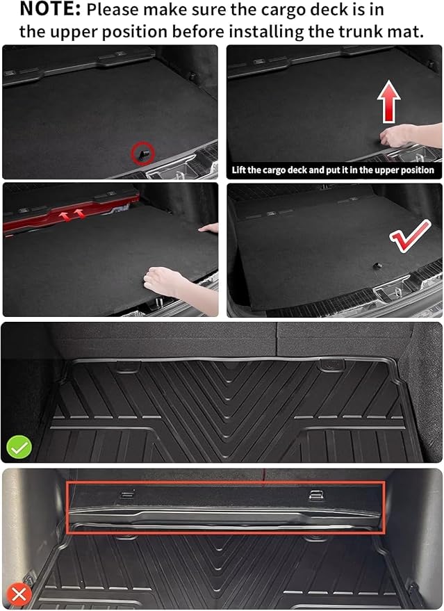 LASFIT Cargo Mat with Backrest Mat for Honda CR-V 2026 2025 2024 2023 (Gasoline & Hybrid & e:FCEV), All Weather Custom Fit TPE Trunk Mat Trunk Liner Cargo Liner with Seatback Mat (Upper Position)