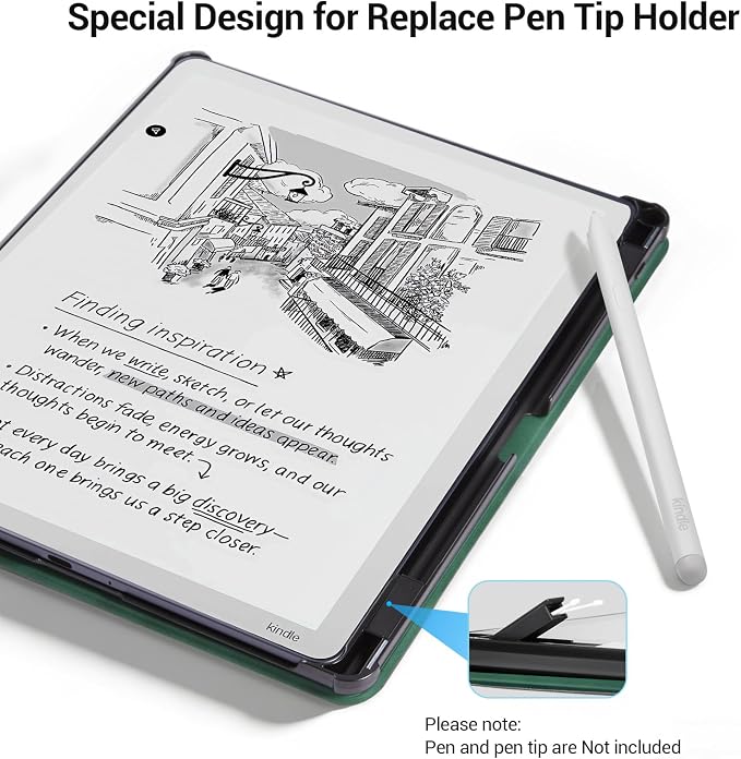 CoBak Case for 11" Kindle Scribe 3rd Generation 2025, Kindle Scribe Colorsoft - All New PU Leather Cover with Auto Sleep Wake, Pen Holder for Scribe 11" 2025 Released