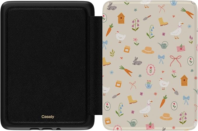 Casely Kindle Case | Hoppy Garden | Spring Things | Compatible with 7” Kindle Colorsoft and 7” Kindle Paperwhite (12th Gen 2024 Models)