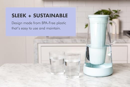 LifeStraw Home — Water Filter Pitcher, 10-Cup, White, BPA Free Designed for Everyday Protection Against Bacteria, Parasites, Microplastics, Lead, Mercury, PFAS and a Variety of Chemicals