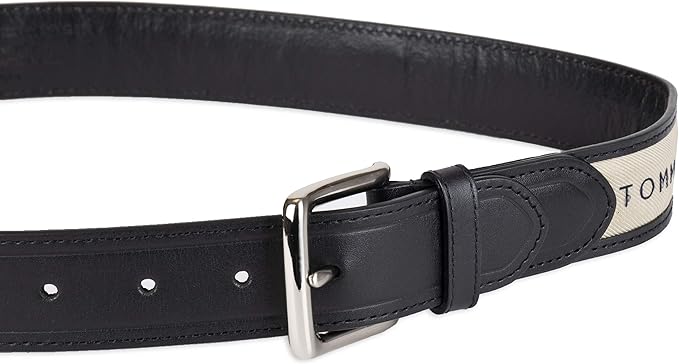 Tommy Hilfiger Men's Fabric Inlay Casual Belt With Classic Harness Buckle