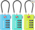 ANVIL TSA Approved Luggage Locks with Search Alert Indicator, 4-Digit Combination Suitcase Lock, Advanced TSA008 Core Heavy Duty Anti-Theft Travel Lock for Double Zippers, Backpacks