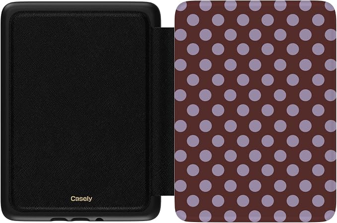 Casely 6" Kindle Case | Spotted in SoHo | Burgundy Polka Dot | Compatible with 6-inch Amazon Kindle 2024/2022 (11th Generation)