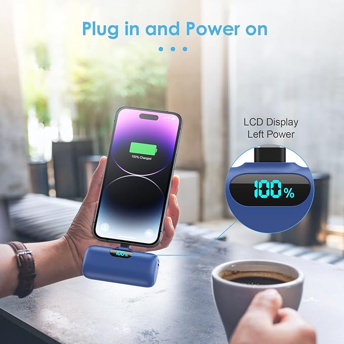 Small Portable Charger for iPhone 5000mAh, PD Fast Charging Power Bank,Mini Battery Pack Portable Phone Charger Travel Essentials for iPhone 14/14 Pro Max/13/13 Pro/12 Pro/11/XS/XR/X/8/7/6/SE Series