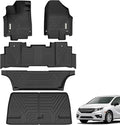 YITAMOTOR Floor Liner and Cargo Mats Fit for Honda Odyssey 2018-2026 Mini Passenger Van, All Weather TPE Car Floor Liners,Durable Anti-Slip Accessories, 1st & 2nd & 3rd Row & Cargo Liner, Black