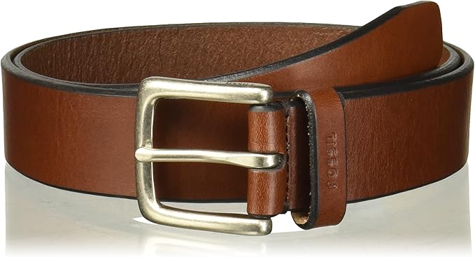 Fossil Brown Leather Belt for Men