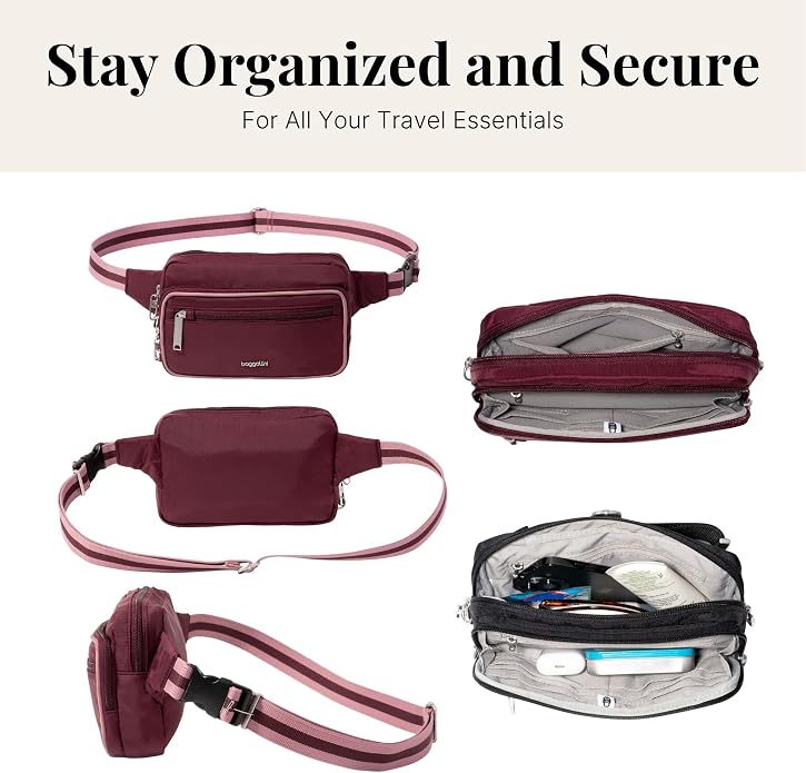Baggallini Securtex Anti-Theft Belt Bag