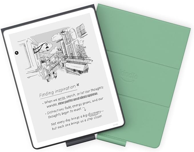Amazon Kindle Scribe Folio Cover with Magnetic Attach, Designed with Sustainability in Mind, Functional & Protective Case - Plant-Based Leather