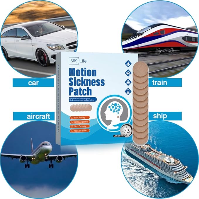 369 Life Motion Sickness Patches, Sea Sickness Patch for Cruise - Adults and Kids (30 Count - Pack of 1)