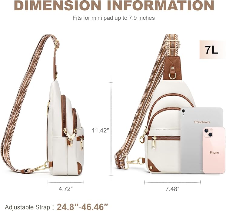 SYTRAH Anti Theft Crossbody Bags for Women, RFID Sling Bag Travel Purse, RFID Cross Body Purses Chest Bag for Travel