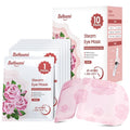 BeHoomi Steam Eye Mask, 10Packs Heated Eye Mask, Self Heating Disposable SPA Warm Compress for Eyes Sleep Mask, Travel Essentials & Relaxation Gifts for Women, Mothers Day Gifts (Rose Scent)