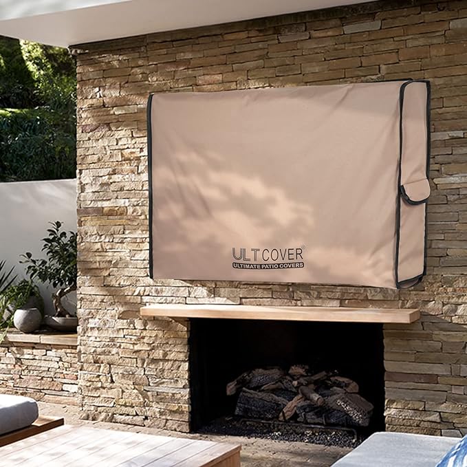 ULTCOVER Waterproof Outdoor TV Cover for 50-54 inch Outside Flat Screen Televisions with Mounts and Stands
