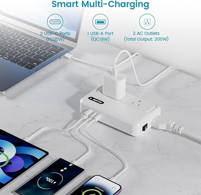 BESTEK 220v to 110v Converter with USB C 35w, 300W AC Peak Voltage Converter US to Europe, Universal Travel Adapter for Hair Straightener/Curling Iron with EU UK FR DE ES AU Travel Adapter