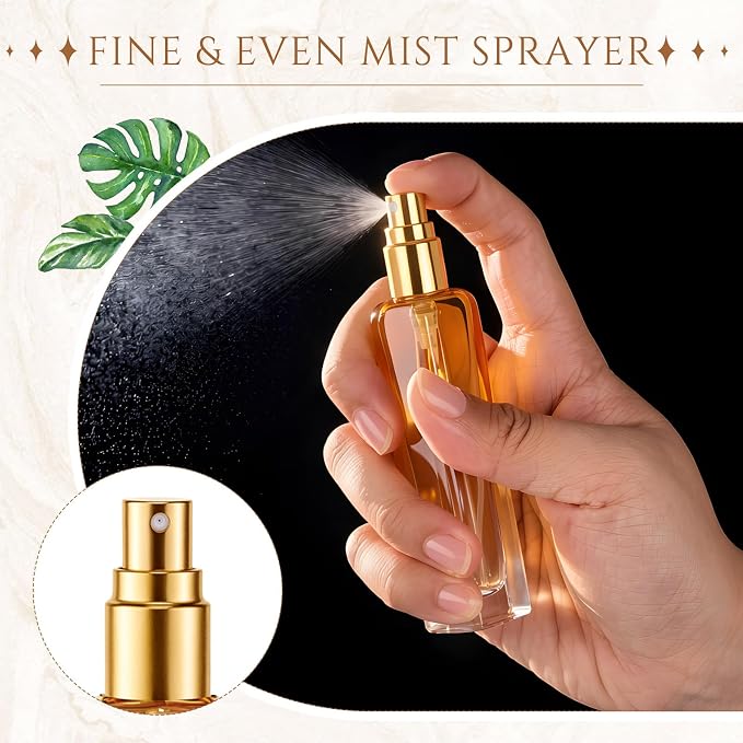 Domensi 30 Pcs 10/15/20/30 ml Perfume Travel Refillable Glass Bottles Spray Bottle Perfume Atomizer for Cologne Dispenser Leak-proof Fragrance Bottles Atomizer Pump Kit (15 ml,Fresh Color)