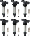 6PCS UF569 Ignition Coils + 6PCS 41-109 Iridium Spark Plugs Ignition Coils Pack Fits for 2012-2020 Impala, 2010-2021 Traverse, 2010-2017 Terrain 3.0L 3.6L, Coil Pack Set Aftermarket Parts