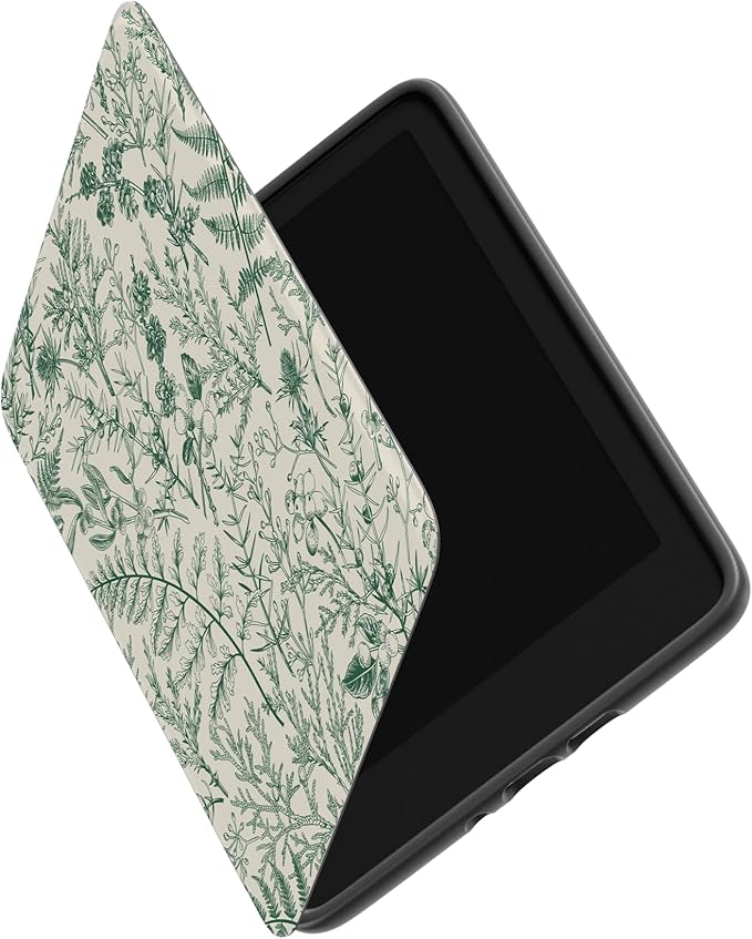 Casely Kindle Case | Sage Garden | Green Floral | Compatible with 7" Kindle Colorsoft and 7" Kindle Paperwhite (12th Gen)