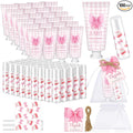 50 Set Pink Baby Shower Gifts Bulk Woman Bow Baby Shower Favor for Guests Lip Balm Hand Cream Include 50 Lip Balm 50 Hand Cream 50 Bag 50 Tag Gender Reveal Wedding Bridal Party Favors Gift