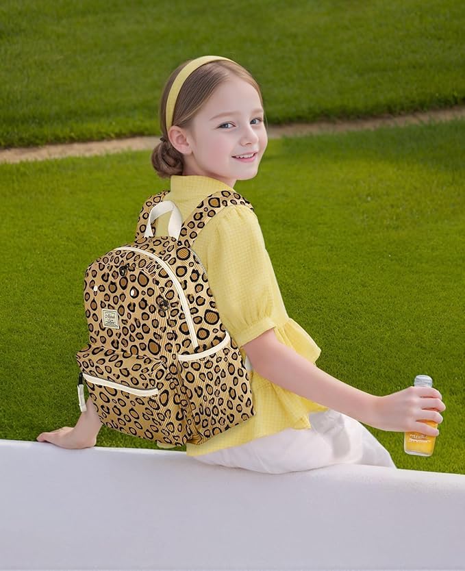 atgark Corduroy Toddler Backpack for Girls 2-5: Preschool Backpack for Girls