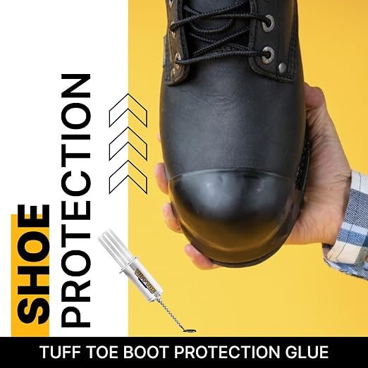Work Boot Toe Protector & 2 Pack, Liquid Adhesive Shoe Glue for Boot Waterproofing, Protection & Repair - Heavy Duty Waterproof Cover & Shoe Protector for Any Size & Style, 2 Pack Covers 4 Toe Caps