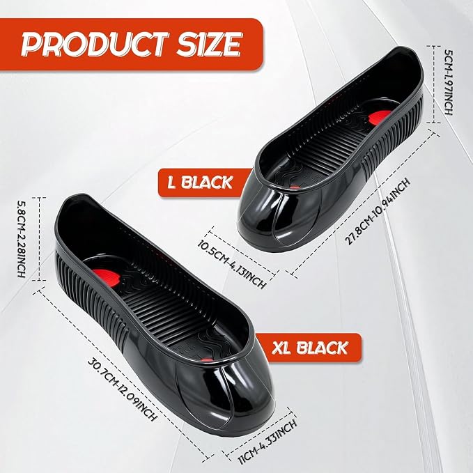 CE/ASTM Non-slip & Waterproof Rubber Overshoes,Crew Guard Fuel oil Resistant (FO) Anti-Slip Safety Protectors Shoe Covers for Kitchen/Medical/Industry Essentials L（US7.5-10）