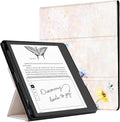CoBak Case for Tablet Reader - All New PU Leather Cover with Auto Sleep Wake Feature for Tablet Reader 10.2" 2022 & 2024 Released with Pen Holder (not Compatible with Remarkable),Pastel Flowers
