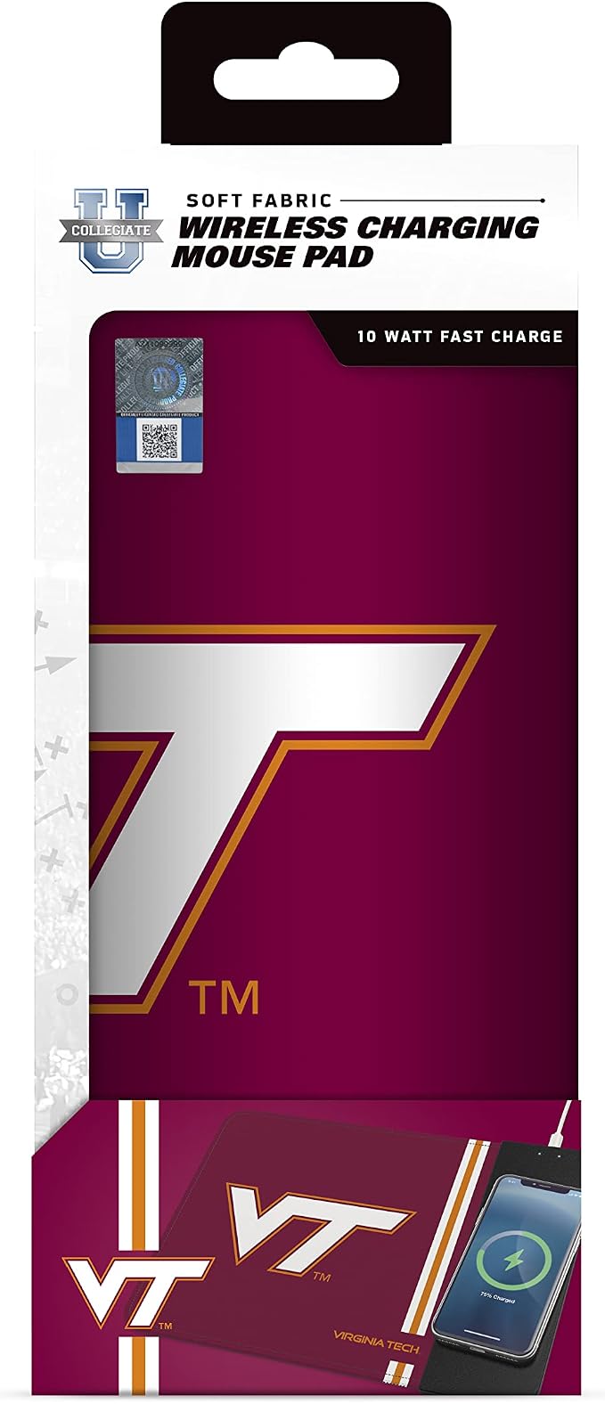 SOAR NCAA Unisex Cell Phone Wireless Charging Mouse Pad