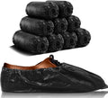 EZGOODZ Black Indoor Shoe Covers Disposable Non Slip, 16 x 6 Inch. 100 Pack Shoe Booties Disposable. 2 Mil CPE Disposable Booties for Shoes Covers. Waterproof Surgical Boot Covers for Outdoor