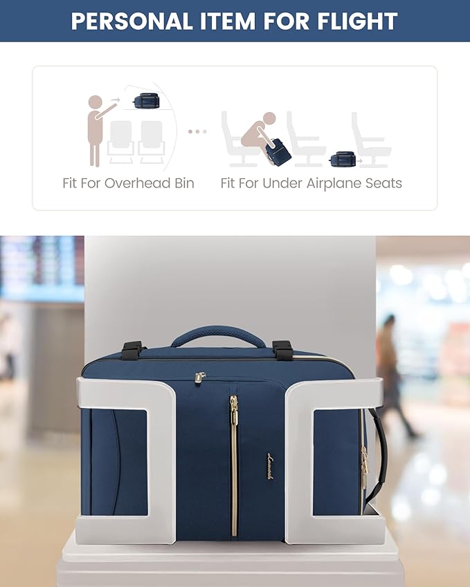LOVEVOOK 40L Travel Backpack Flight Approved Carry on Backpack,3 Packing Cubes,Waterproof Personal Item Travel Bag,TSA Carry on Luggage Suitcase Travel Essentials,Gifts for Women & Men,fits 17" Laptop