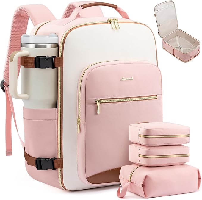 LOVEVOOK 40L Large Travel Backpack for Women Men, 17 Inch Carry on Backpack for Traveling on Airplane, Personal Item Travel Bag Airline Approved, Business Causal Weekender Backpacks
