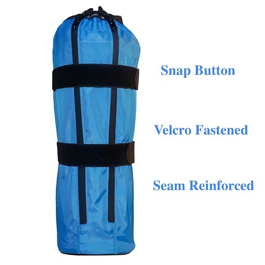 Walking Boot Cover for Medical Fracture Cast Blue Tall, Small | Water Resistant Slip Resistant Rubber Sole Easy On and Off Snug Fit